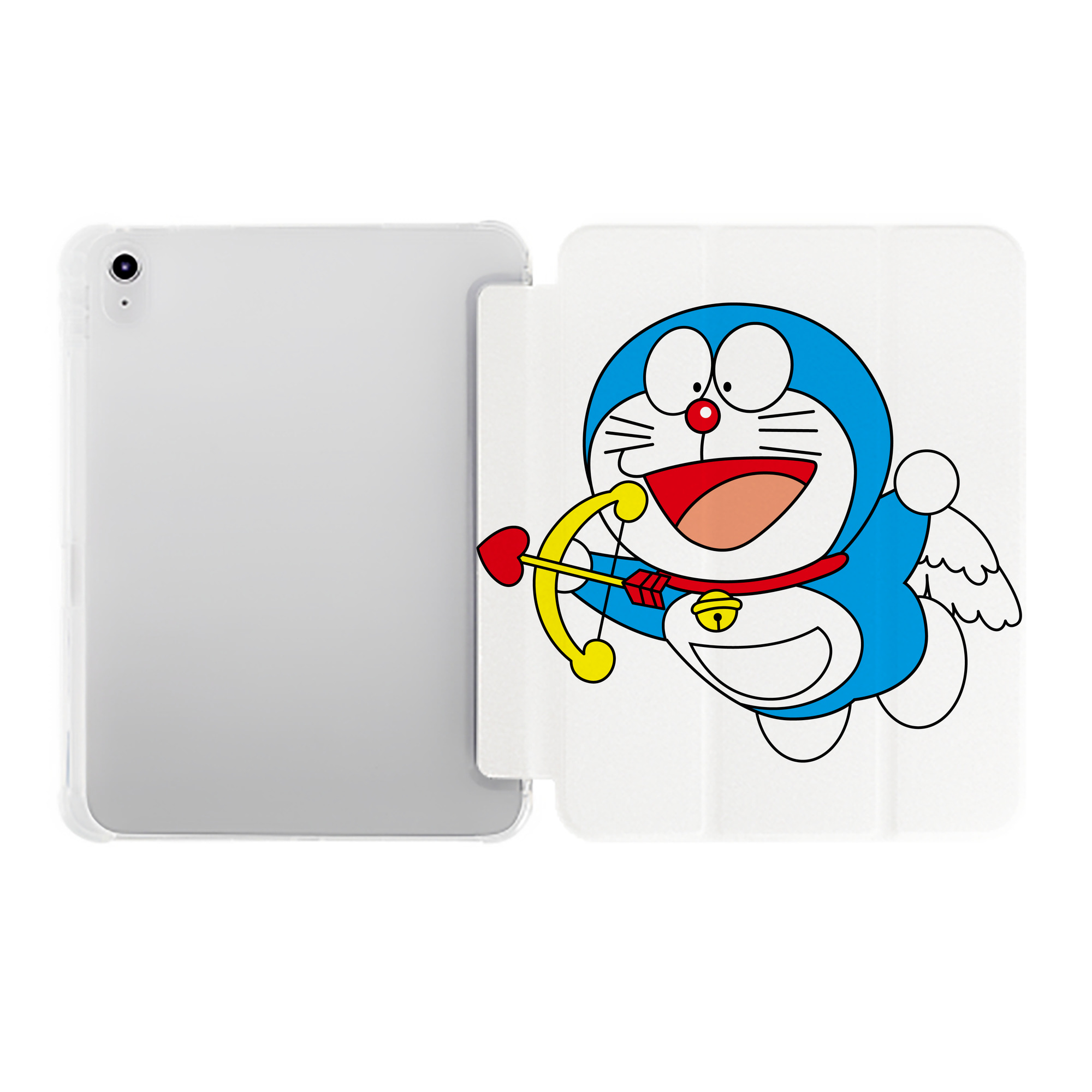 （画像用） ドラえもん Doraemon IPad ケース ペン収納付き 三つ折りスタンド PUレザー×シリコン 対応機種9.5/10.5/10.9インチ